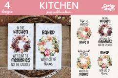 Floral Kitchen Towel Sublimation