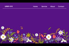 Floral landing page website template design Product Image 2