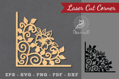Floral Laser Cut Corner SVG Product Image 1