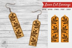 Floral Laser Cut Earrings SVG 1 Product Image 1