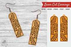 Floral Laser Cut Earrings SVG 2 Product Image 1