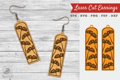 Floral Laser Cut Earrings SVG 5 Product Image 1