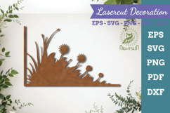 Floral Lasercut Corner SVG Product Image 1