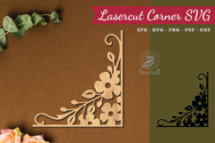 Floral Lasercut Corner SVG Product Image 1