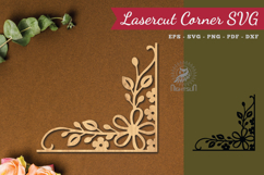 Floral Lasercut Corner SVG Product Image 1