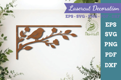 Floral Lasercut Corner SVG Product Image 1