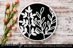 Leaves Branches SVG PNG EPS DXF Farmhouse Home Round Sign Product Image 1