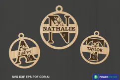 Name Monogram Keychain Charms Product Image 3