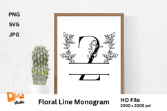 Floral Line Monogram Product Image 1