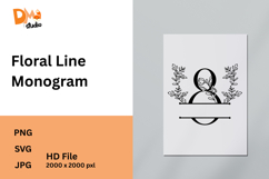 Floral Line Monogram Product Image 1