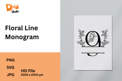 Floral Line Monogram Product Image 1
