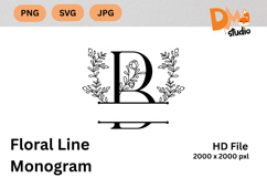 Floral Line Monogram Product Image 1