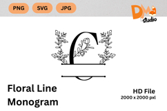 Floral Line Monogram Product Image 1