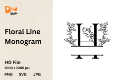 Floral Line Monogram Product Image 1