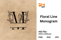 Floral Line Monogram Product Image 1