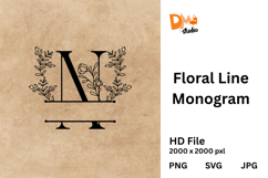 Floral Line Monogram Product Image 1