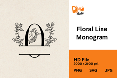 Floral Line Monogram Product Image 1