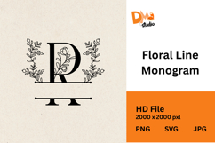 Floral Line Monogram Product Image 1