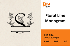 Floral Line Monogram Product Image 1