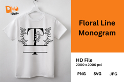 Floral Line Monogram Product Image 1