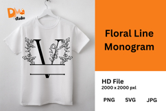 Floral Line Monogram Product Image 1