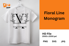Floral Line Monogram Product Image 1