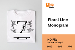 Floral Line Monogram Product Image 1