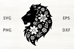 Floral Lion SVG Product Image 1