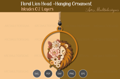 Floral Lion head Hanging Ornament Product Image 2