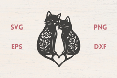 Love Floral Cats SVG Product Image 1