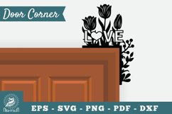 Floral Love Door Corner SVG Product Image 1