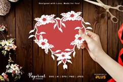 Floral Love Frame Papercut Product Image 1