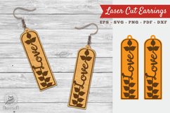 Floral Love Laser Cut Earrings SVG 9 Product Image 1