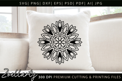 Floral Mandala SVG Cut Files Flower Mandala Illustration Product Image 2