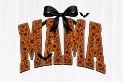 Floral Mama Halloween Bow PNG Design Product Image 1