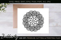 Floral Mandala SVG Cut Files Flower Mandala Silhouette SVG Product Image 3