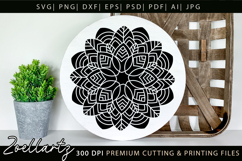 Floral Mandala SVG Cut Files Flower Mandala Silhouette SVG Product Image 8