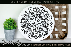 Floral Mandala SVG Cut Files Flower Mandala Illustration Product Image 2