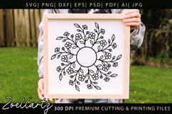 Floral Mandala SVG Cut Files Flower Mandala Silhouette SVG Product Image 3