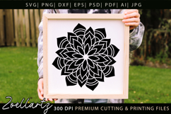 Floral Mandala SVG Cut Files Flower Mandala Illustration Product Image 2