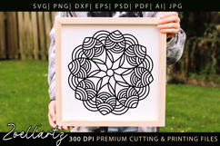 Floral Mandala SVG Cut Files Flower Mandala Silhouette SVG Product Image 2