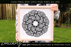 Floral Mandala SVG Cut Files Flower Mandala Illustration Product Image 1