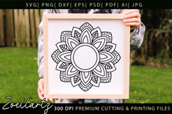 Floral Mandala SVG Cut Files Flower Mandala Illustration Product Image 3
