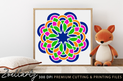 Floral Mandala SVG Cut File Flower Mandalas Illustration Product Image 3