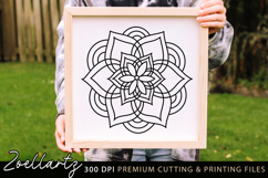 Floral Mandala SVG Cut File Flower Mandalas Illustration Product Image 2