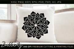 Floral Mandala SVG Cut Files Flower Mandala Illustration Product Image 1