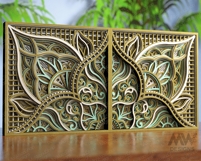 Intricate floral mandala SVG laser cut design with 3D layers