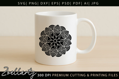 Floral Mandala SVG Cut Files Flower Mandala Silhouette SVG Product Image 3