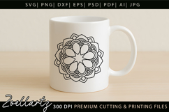 Floral Mandala SVG Cut Files Flower Mandala Silhouette SVG Product Image 2
