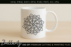 Floral Mandala SVG Cut Files Flower Mandala Illustration Product Image 3
